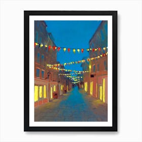 Warm Lights Of Pavillion Road, London Art Print