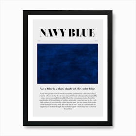 Navy Blue Poster