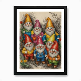 Gnome Gang Art Print