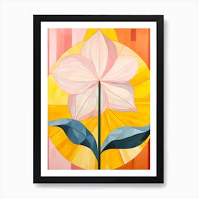 Daffodil 3 Hilma Af Klint Inspired Pastel Flower Painting Art Print