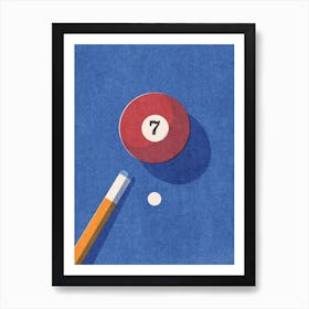 BALLS Billiards - ball 7 Art Print