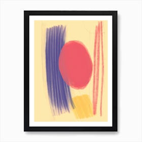 Balance Pastel Colours Abstract 8 Art Print
