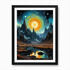 Space Landscape 3 Art Print