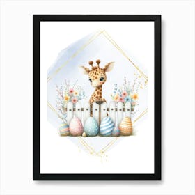 Easter Giraffe Art Print