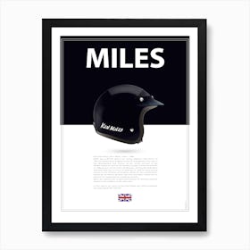 Ken Miles Helmet Art Print