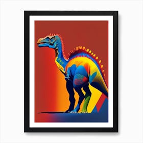 Segisaurus 1 Primary Colours Dinosaur Art Print