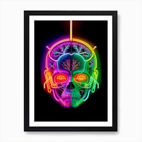 Neon Skull 36 Art Print