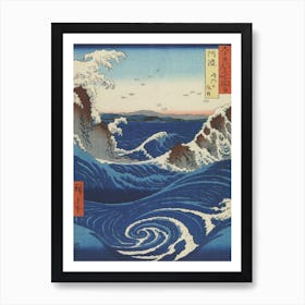 Naruto Rapids, Utagawa Hiroshige Art Print