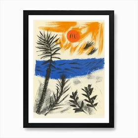 'Sunset On The Beach' 1 Art Print