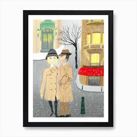 Rainy Day In Paris Art Print