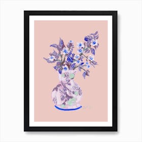 Apple Blossom Coral Art Print