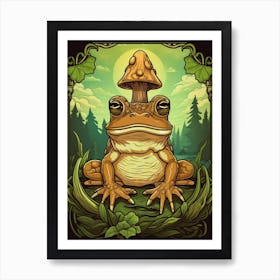 Wood Frog On A Throne Storybook Style 6 Art Print