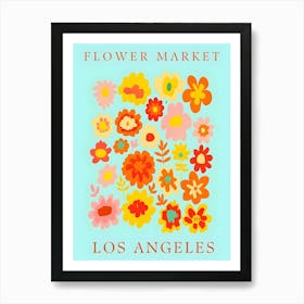 Flower Market Los Angeles Art Print