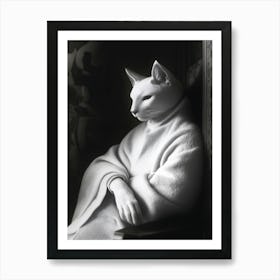 Cat In A Blanket Affiche