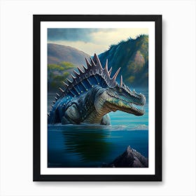 Scelidosaurus 1 Illustration Dinosaur Art Print