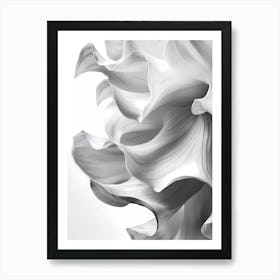 Abstract White Flower Art Print