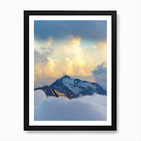 Clouds Above Mountain Art Print