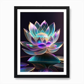 Giant Lotus Holographic 5 Art Print