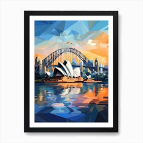 Sydney, Australia, Geometric Illustration 2 Art Print