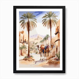 Camels In The Desert 1 Art Print