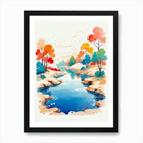 Watercolor Landscape Art Print