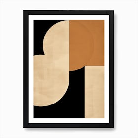 Mid-Century Sands: Beige Ethereal Echo Art Print