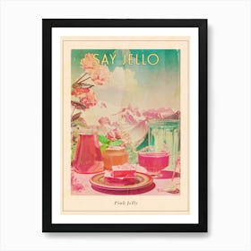 Pink Jelly Retro Collage 4 Poster Art Print