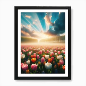 landscape flowers 3 Art Print