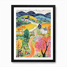 Blackberry Farm   Walland, Tennessee   Resort Storybook Illustration 2 Art Print