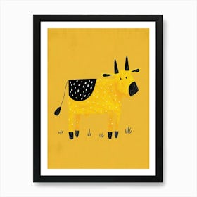 Yellow Cow 5 Art Print