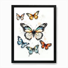 Butterfly Set Art Print