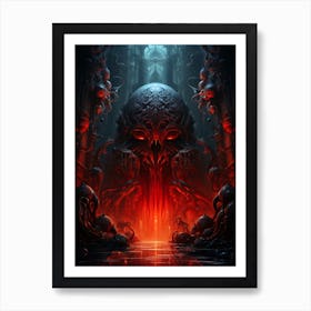 Demon Skull Art Print