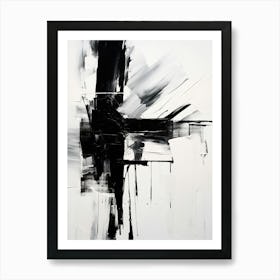 Contrast Abstract Black And White 1 Art Print