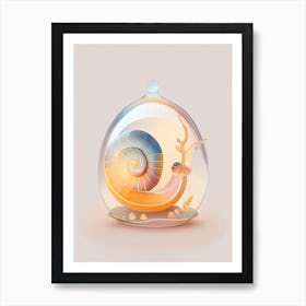 Glass Snail  Illustration Art Print