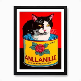 Camellia With A Cat 2 Pop Art  Art Print