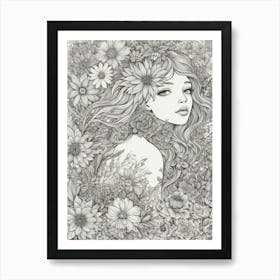 Flower Girl Art Print