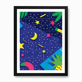 Retro Background Art Print