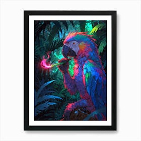 Parrot In The Jungle Art Print