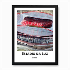Estadio De Luz, Football, Stadium, Soccer, Art, Wall Print Art Print