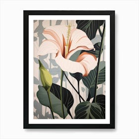 Flower Illustration Gloriosa Lily 4 Art Print