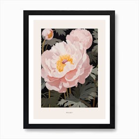 Flower Illustration Peony 4 Poster Art Print