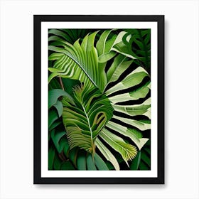 Bird S Nest Fern Vibrant Art Print