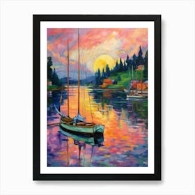 Gig Harbor Washington Retro Pop Art 3 Affiche