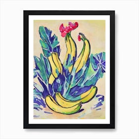 Banana Vintage Sketch Fruit Art Print