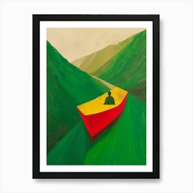 Red Boat Art Print