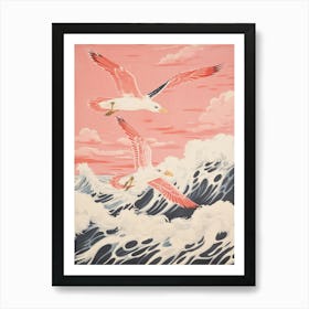 Vintage Japanese Inspired Bird Print Albatross 3 Art Print