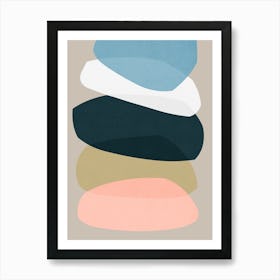 Colorful abstract shapes 45 Art Print