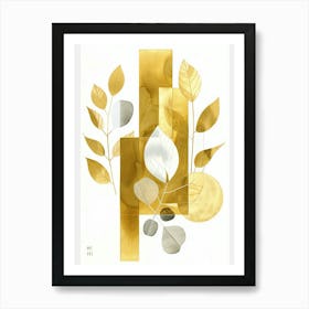 Abstract Gold Leaf Painting 4 Art Print