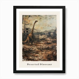 Dinosaur In A Deserted Landscape Painting 1 Poster Art Print