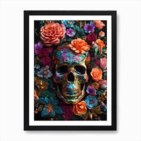 Day Of The Dead Skull Affiche